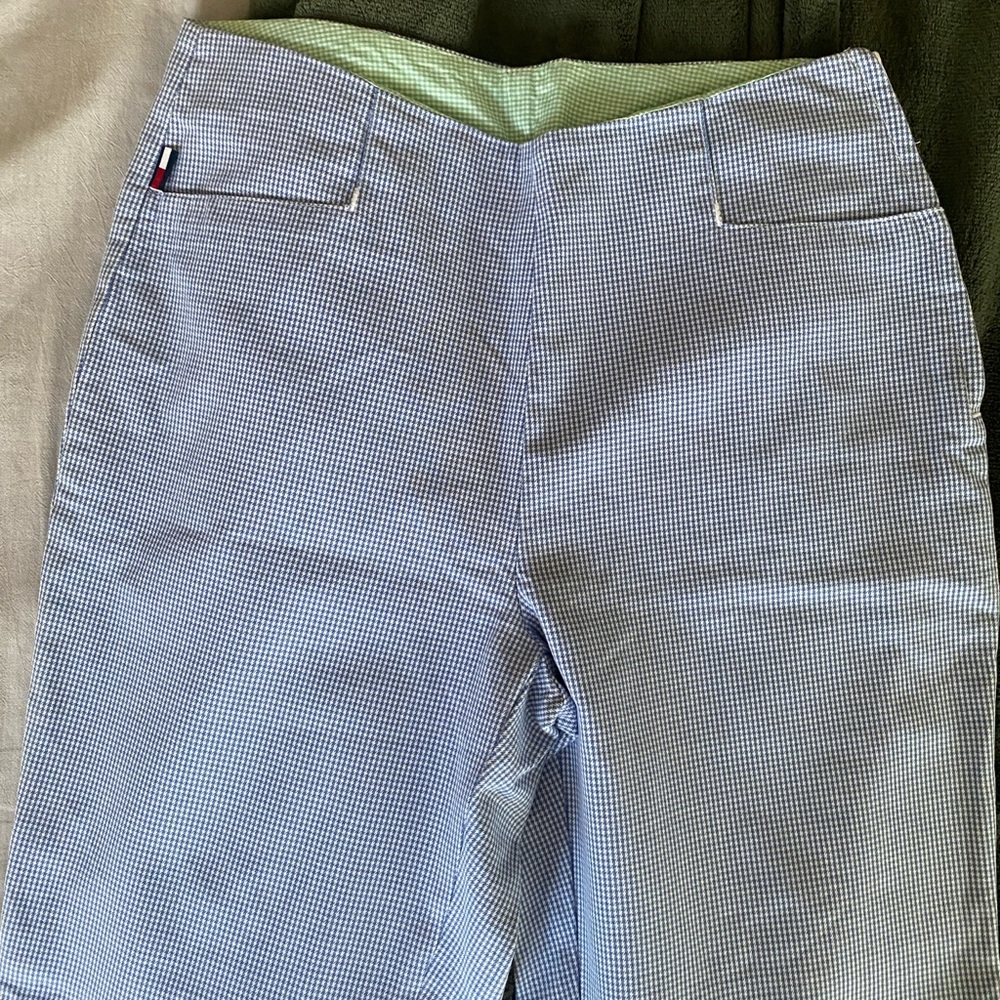 Tommy Hilfiger Women's Light Blue Checkered pants